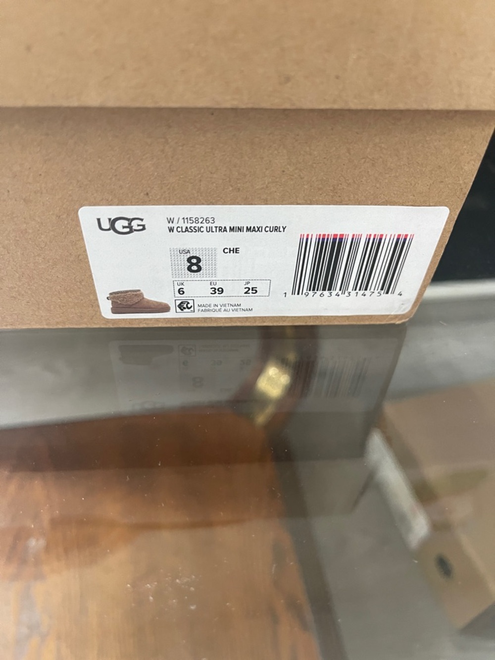 UGG Chestnut Suede Shearling Cuff Ankle Boot - Picture 2 of 7